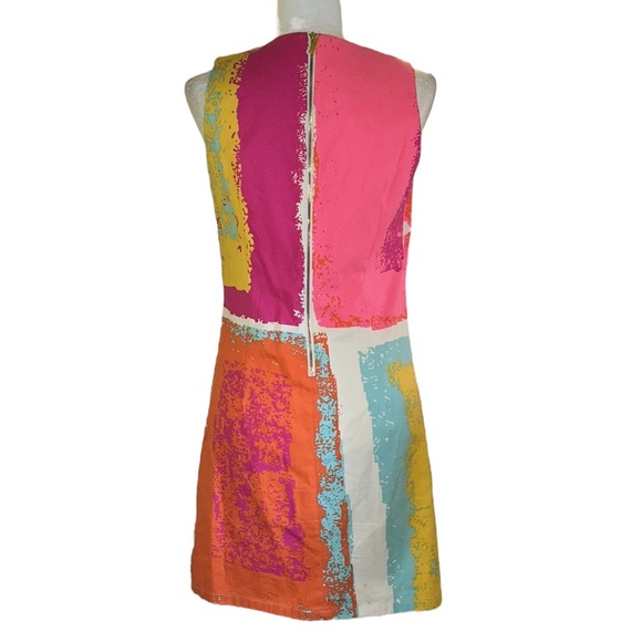 JB by Julie Brown Abstract Print Sleeveless Mini Shift  Slip Dress - 6 - Picture 7 of 13